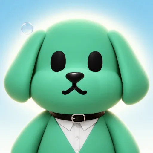 Shitzu number 384, Mint Green coat